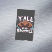Jullie hebben allemaal brownies nodig chocoladetaa magnetisch visitekaartje (Voorbeeld)