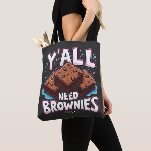 Jullie hebben allemaal brownies nodig chocoladetaa tote bag (Dichtbij)