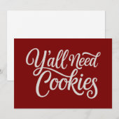 Jullie hebben allemaal koekjes nodig Grappige deal Feestdagenkaart (Voorkant / Achterkant)