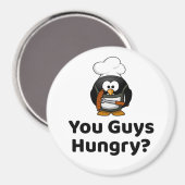 Jullie hebben honger? Grilling Penguin Magneet (Voorkant / Achterkant)