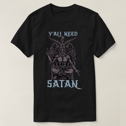 Jullie hebben Satan Baphomet Satan en Satanic Love T-shirt (Design voorkant)