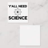 Jullie hebben wetenschap nodig vierkante visitekaartje (Voorkant / Achterkant)