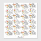 Jullie komen allemaal terug, grappige Koe Quote Bu Sticker (Vel)