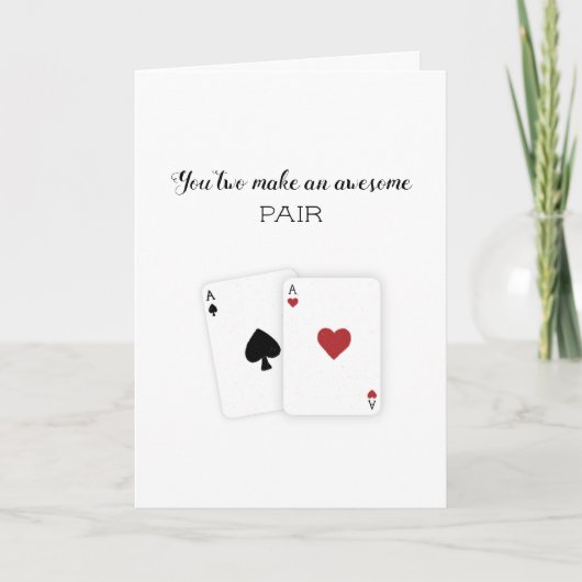 "Jullie maken een geweldige paar" Kaart Poker Coup (Voorkant)