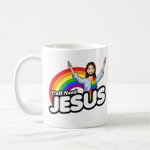 Jullie nodig hebben Jezus - Regenboog Jezus Koffiemok