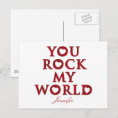 JULLIE Rock My World briefkaart (Voorkant / Achterkant)