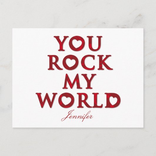 JULLIE Rock My World briefkaart (Voorkant)