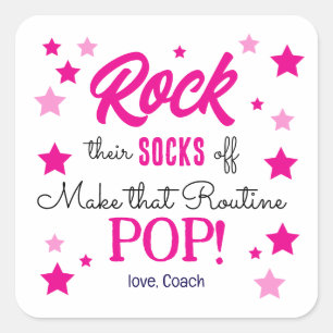 Jullie rocken nu en maken die routinematige Pop Vierkante Sticker