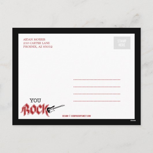 Jullie rocken! Valentijnsdag Post Kaart (Achterkant)