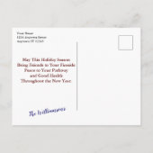 Jullie twee als Cute Snowmen, grappige Gekke kerst Briefkaart (Achterkant)