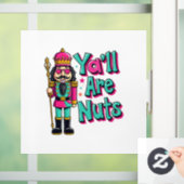 Jullie zijn allemaal noten Funny Nutcracker Christ Raamsticker (Huis)