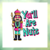 Jullie zijn allemaal noten Funny Nutcracker Christ Raamsticker (Vel 3)