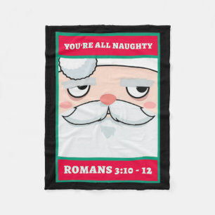 Jullie zijn allemaal stoute Romeinen 3 10 12 Kerst Fleece Deken