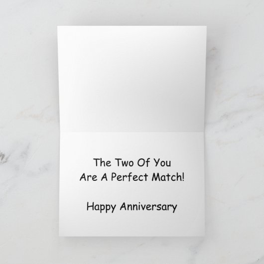 Jullie zijn een perfecte match (Jubileum) Kaart (Binnen)