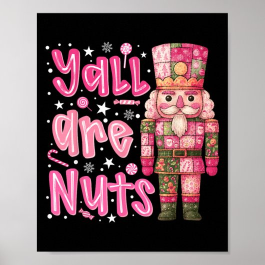 Jullie zijn gek Notenkraker Vrolijk Kerstmis Grapp Poster (Voorkant)