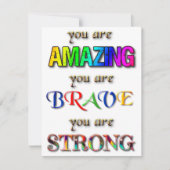 Jullie zijn geweldige dappere sterke Inspirerend w Kaart (Voorkant)