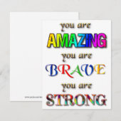 Jullie zijn geweldige dappere sterke Inspirerend w Kaart (Voorkant / Achterkant)