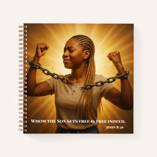 Jullie zijn "inderdaad bevrijd" van Christelijke b Notitieboek (Voorkant)