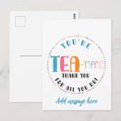 jullie zijn the-rifiek bedankt personeel vrijwilli briefkaart (Voorkant / Achterkant)