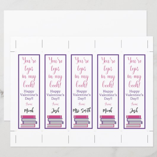 Jullie zijn Topjes in mijn boek! Bladwijzer van va (Voorkant / Achterkant)