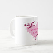 Jullie zorgen dat ik m'n gedachten kwijt... koffiemok (Voorkant links)