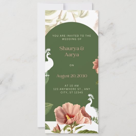 #JullieZijnUitgenodigdVoorHetHuwelijkVanShaurya&Aa Kaart (Voorkant)