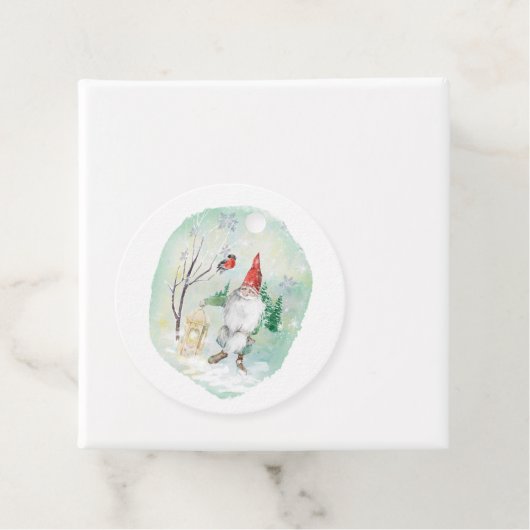 Julskandinaviska Gnome Bedankjes Labels (In situ)