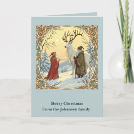 Jultomten And Tomtemor With Julbocken Yule Goat Kaart