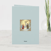 Jultomten en Tomtemor met Julbocken Kerstgeit Kaart (Achterkant)