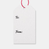 Jultomten voedt Yule Goat a Cookie Cadeaulabel (Achterkant)