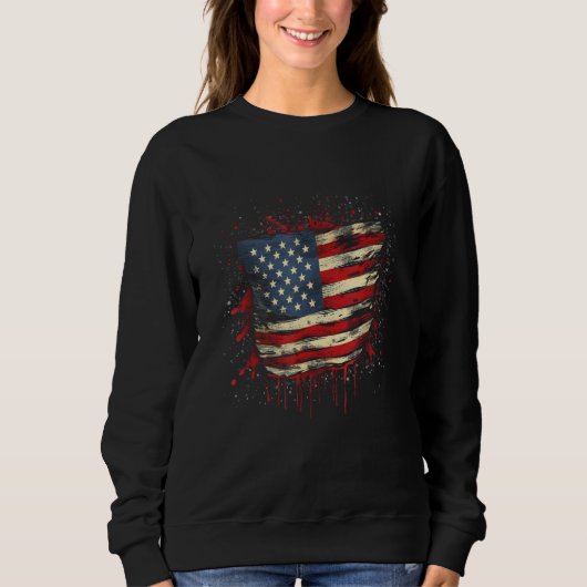 July 4th Product  Patriotism, American Flag_2 Trui (Voorkant)