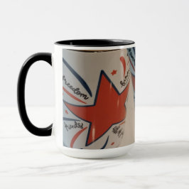 July 4th red white and blue mug mok