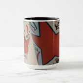 July 4th red white and blue mug mok (Midden)