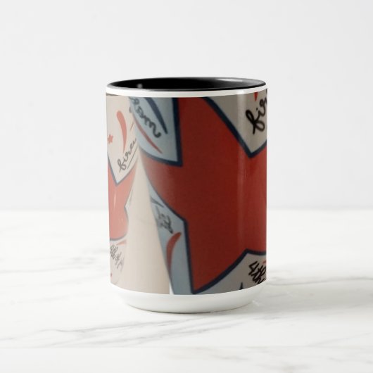 July 4th red white and blue mug mok (Midden)
