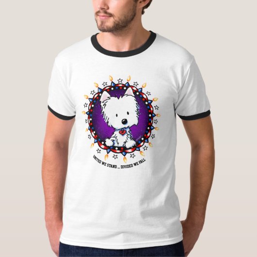 JULY 4TH USA Westie T-Shirt (Voorkant)