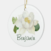 JULY Birth Flower Water Lily Botanical Decor White Keramisch Ornament (Links)