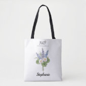 July Birth Flowers – Personalized Tote Bag (Voorkant)