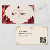July Ruby Birthstone Shop Card Visitekaartje