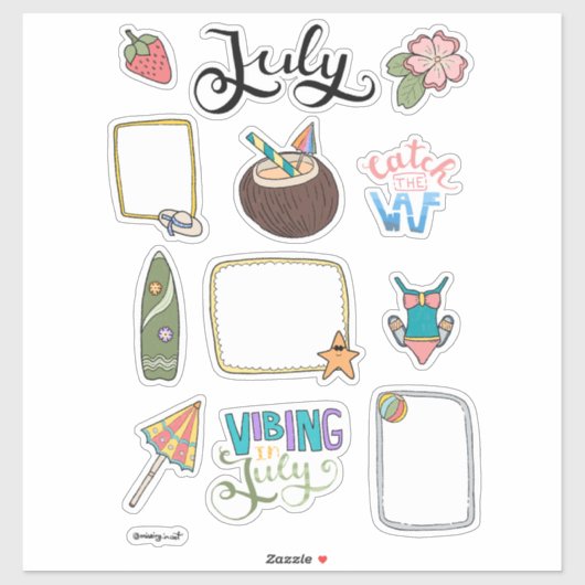 July Sticker Sheet – Fun in the Sun (Vel)