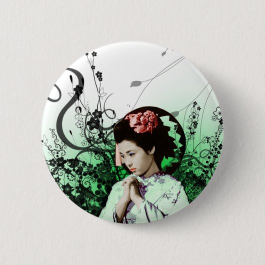 Julzips - Geisha Ronde Button 5,7 Cm (Voorkant)