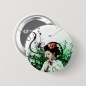 Julzips - Geisha Ronde Button 5,7 Cm (Voorkant /achterkant)