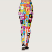 Jumble Alphabet Pattern Leggings (Achterkant)