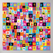 Jumble Alphabet Pattern Poster (Voorkant)