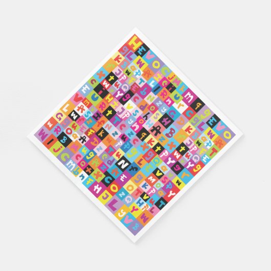 Jumble Alphabet Pattern Servet (Hoek)