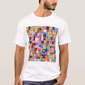 Jumble Alphabet Pattern T-shirt (Voorkant)