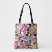 Jumble Alphabet Pattern Tote Bag (Voorkant)