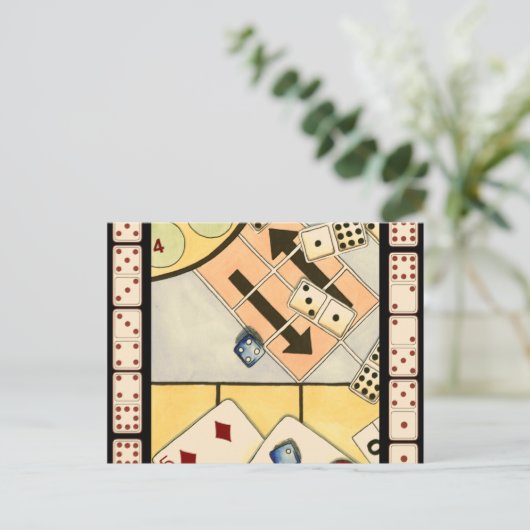 Jumble Assortment of Games of Chance Briefkaart (Staand voorkant)