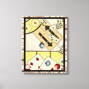 Jumble Assortment of Games of Chance Canvas Afdruk