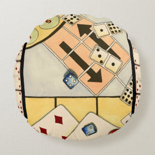 Jumble Assortment of Games of Chance Rond Kussen