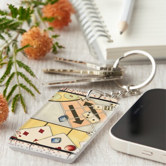 Jumble Assortment of Games of Chance Sleutelhanger (Voorkant Rechts)